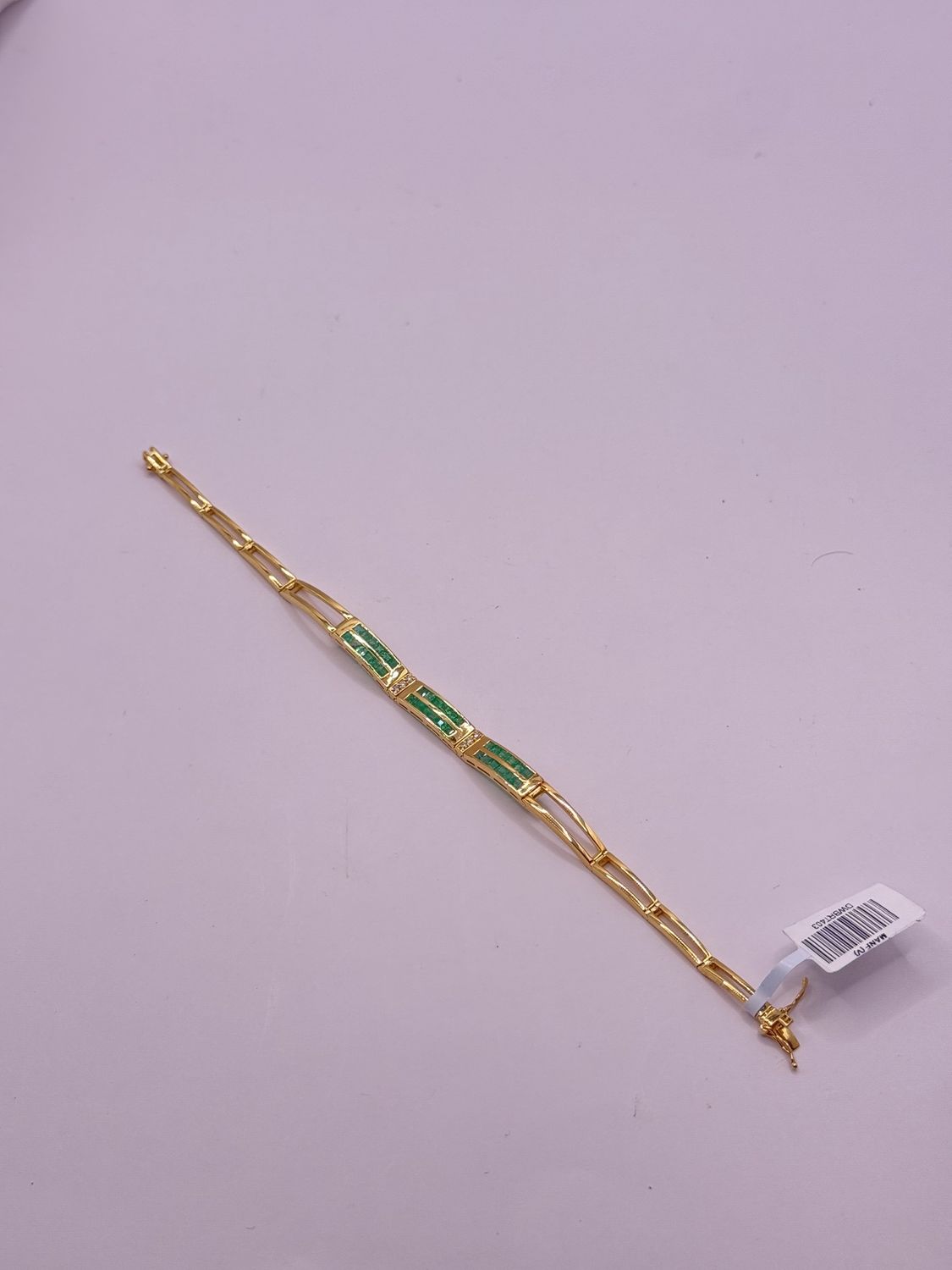 EMERALD DIAMOND BRACELET(NATURAL)EM1.68CT D0.09CT