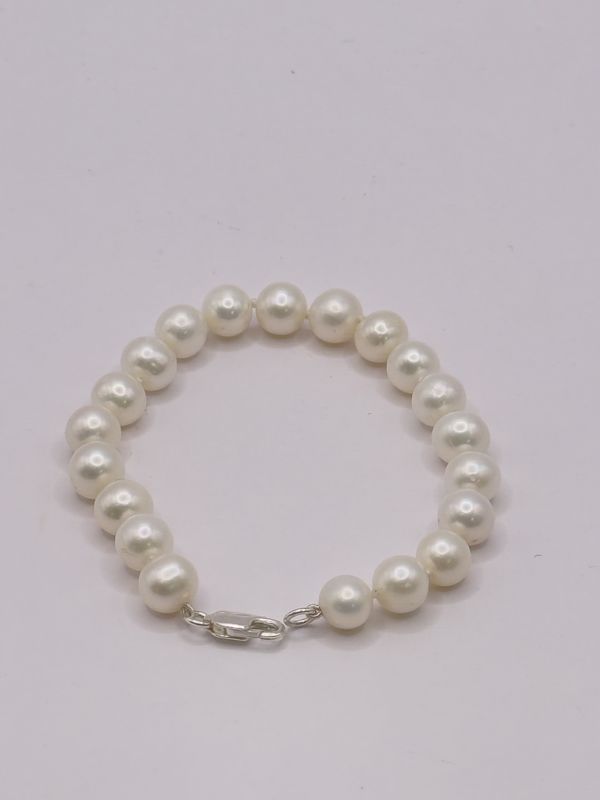 White Pearl Bracelet-8mm
