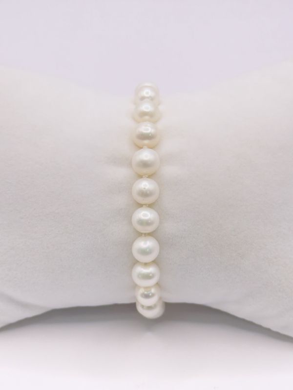 White Pearl Bracelet-8mm