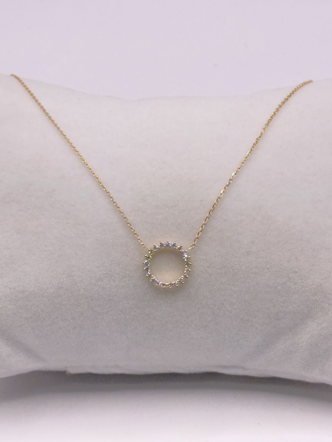 DIAMOND NECKLACE CIRCLE STYLE(NATURAL)D0.22CT