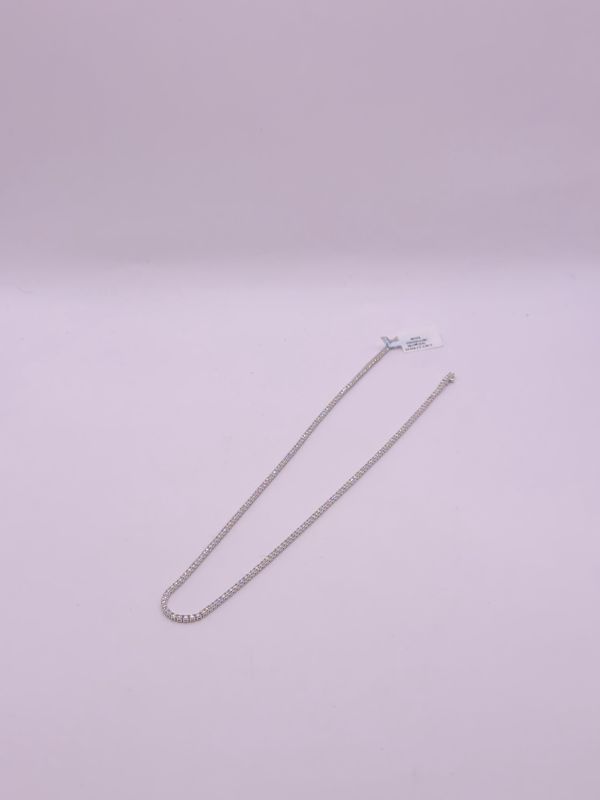 5.18CT LAB-GROWN TENNIS NECKLACE E-F/VVS-VS