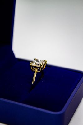 DIAMOND SOLITAIRE RING PRINCESS CUT(LAB)2.50CT