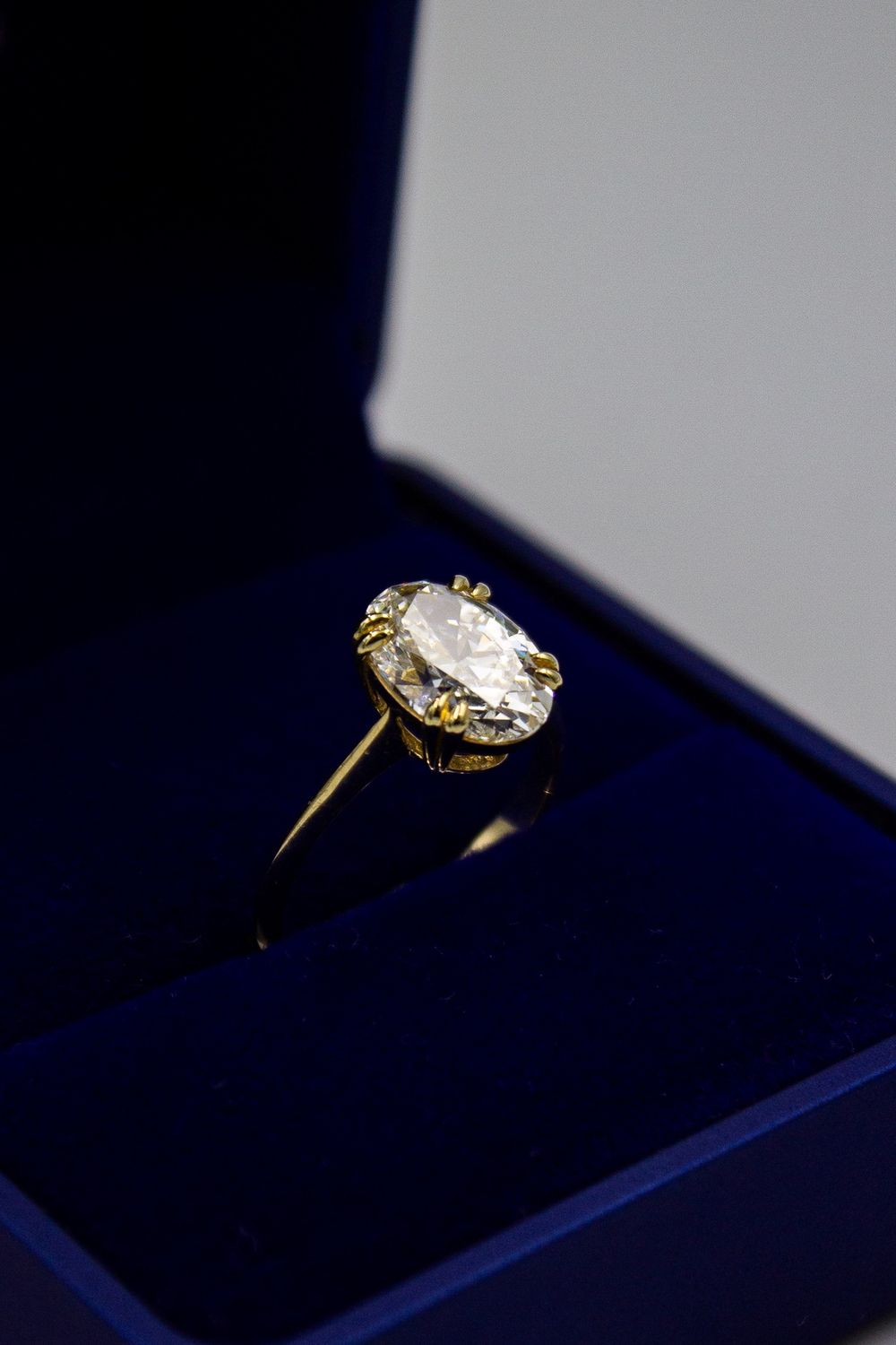 Diamond Ring 3.04CT Oval Solitaire (LAB)