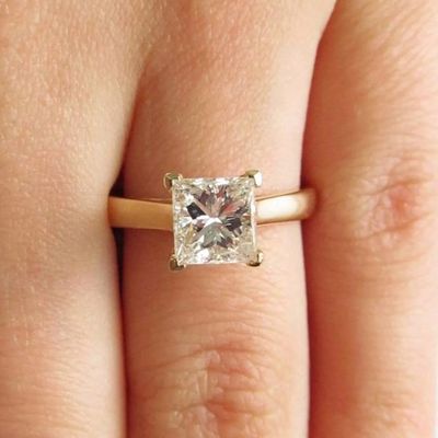 DIAMOND RING PRINCESS CUT(LAB)4.06CT