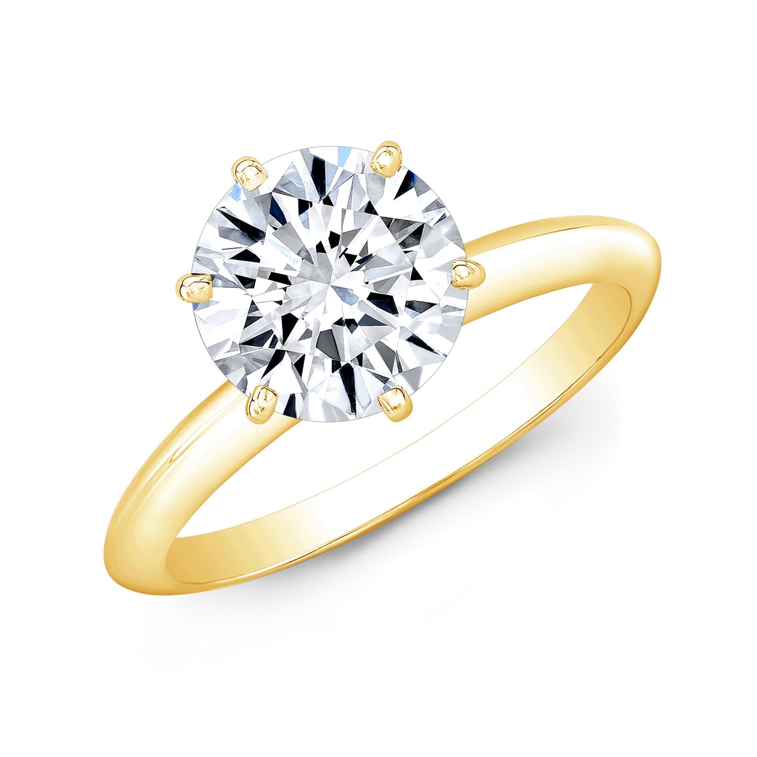 DIAMOND SOLITAIRE RING ROUND SHAPE(LAB)2.05CT