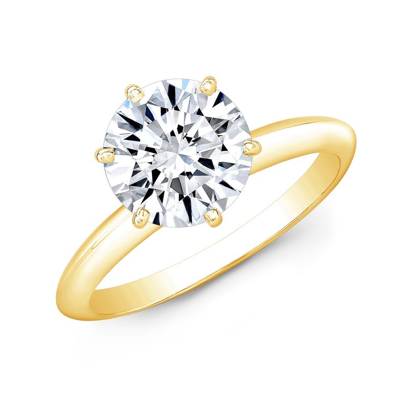 DIAMOND SOLITAIRE RING ROUND SHAPE(LAB)2.05CT