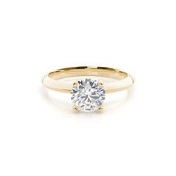 DIAMOND SOLITAIRE RING ROUND CUT(LAB)0.77CT