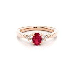 0.86CT NATURAL-GROWN OVAL RUBY