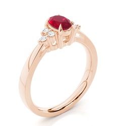 0.86CT NATURAL-GROWN OVAL RUBY