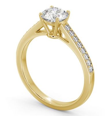DIAMOND ROUND SOLITAIRE RING WITH SIDE DIAMONDS(LAB)2.04CT