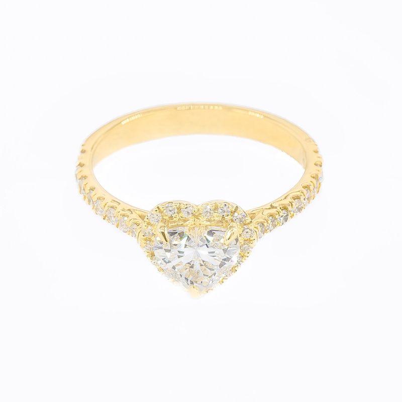 1.04CT ROUND LAB-GROWN HEART D/VS2