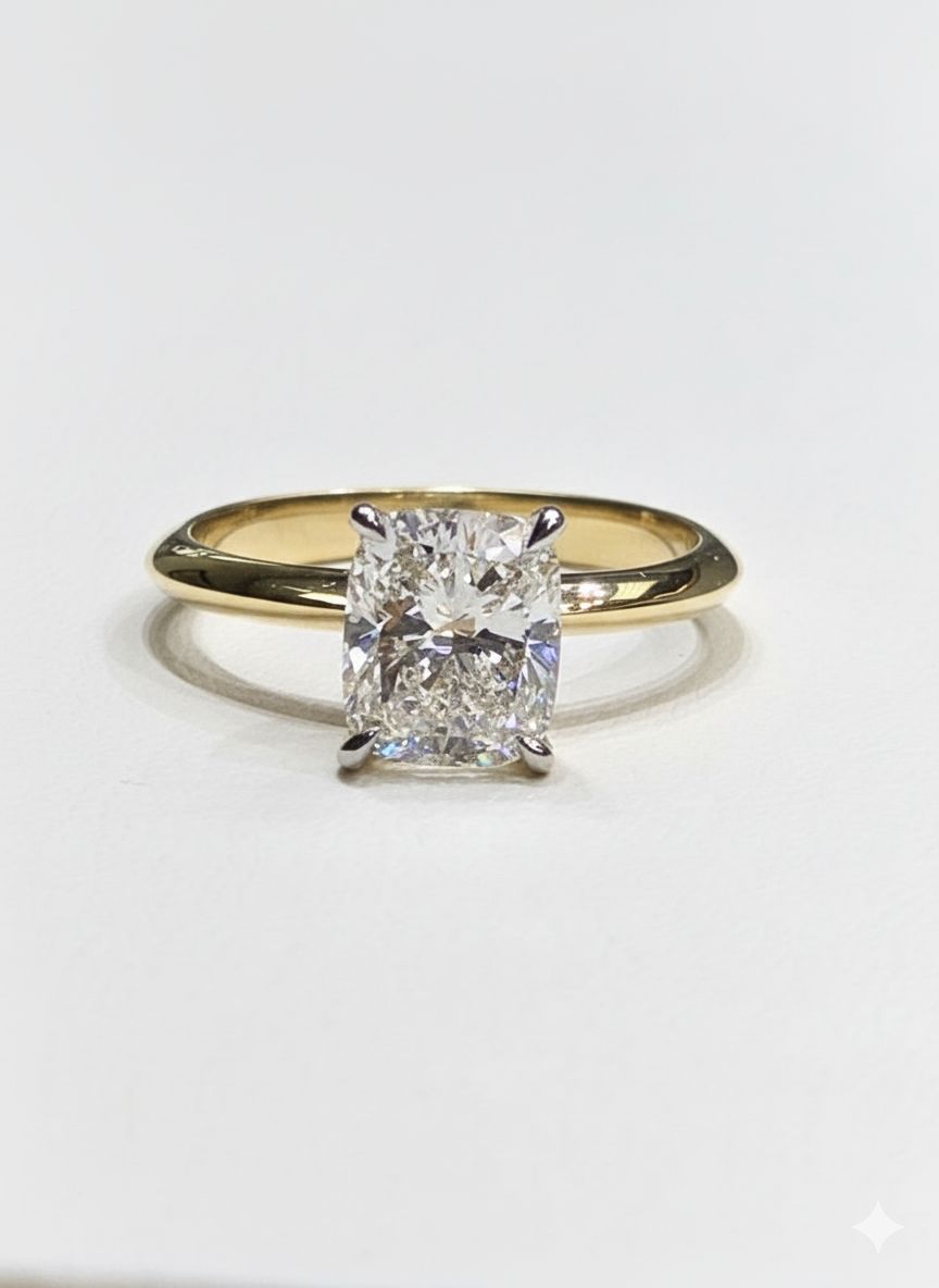 2.01CT ELONGATED CUSHION CUT LAB-GROWN F/VS1