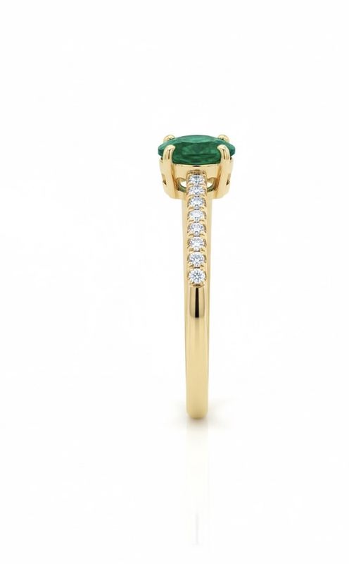 0.44CT NATURAL-GROWN OVAL EMERALD