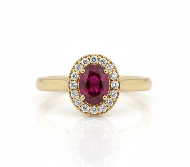 1.10CT NATURAL-GROWN OVAL RUBY