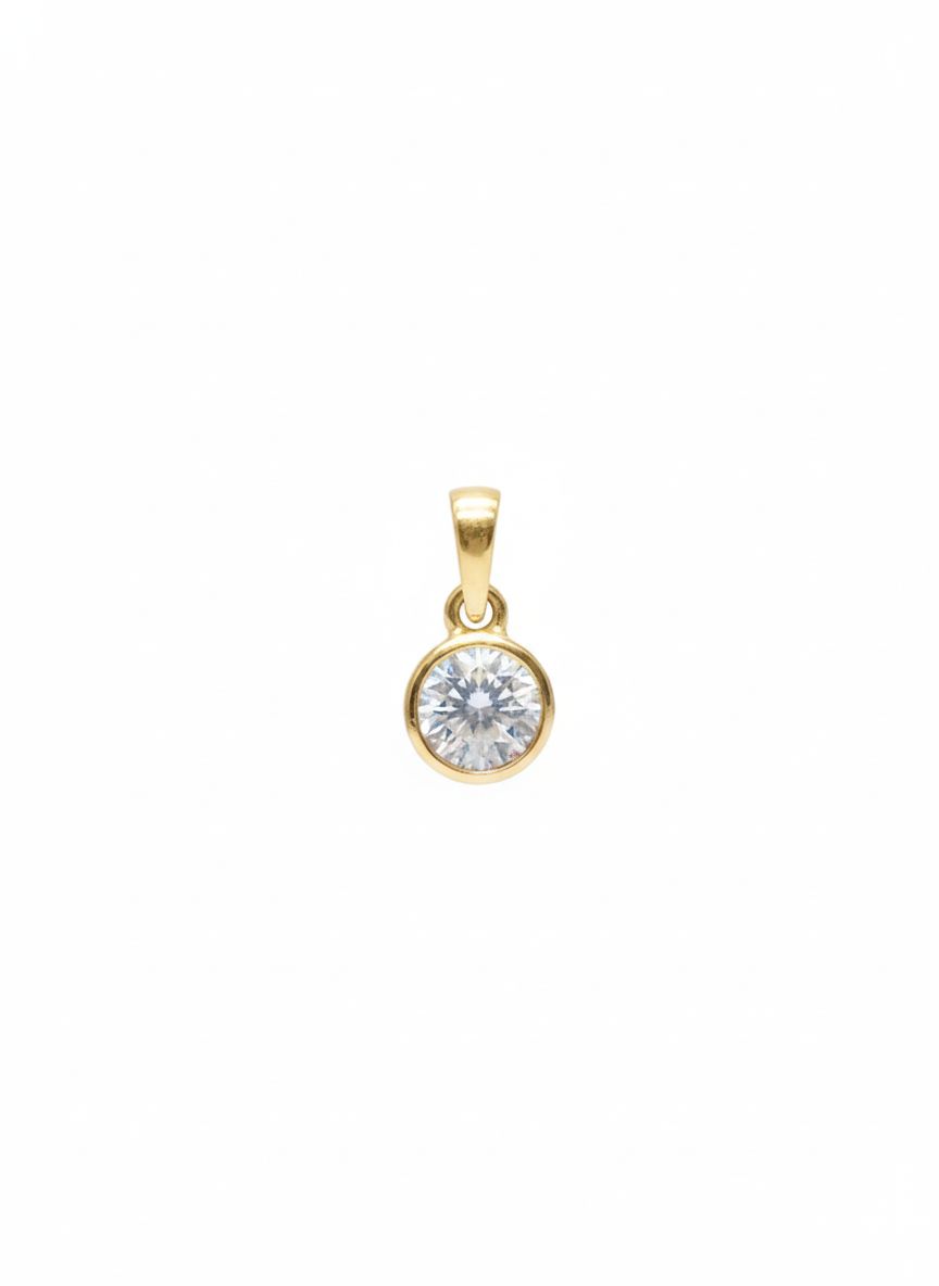 0.33CT LAB-GROWN ROUND PENDANT D-E/VVS-VS