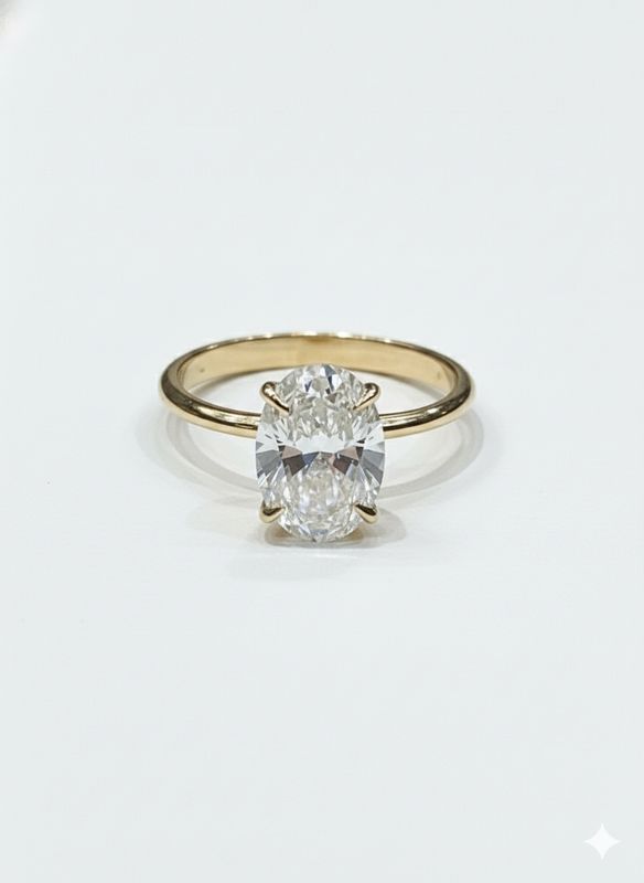 2.08CT LAB-GROWN OVAL F/VS