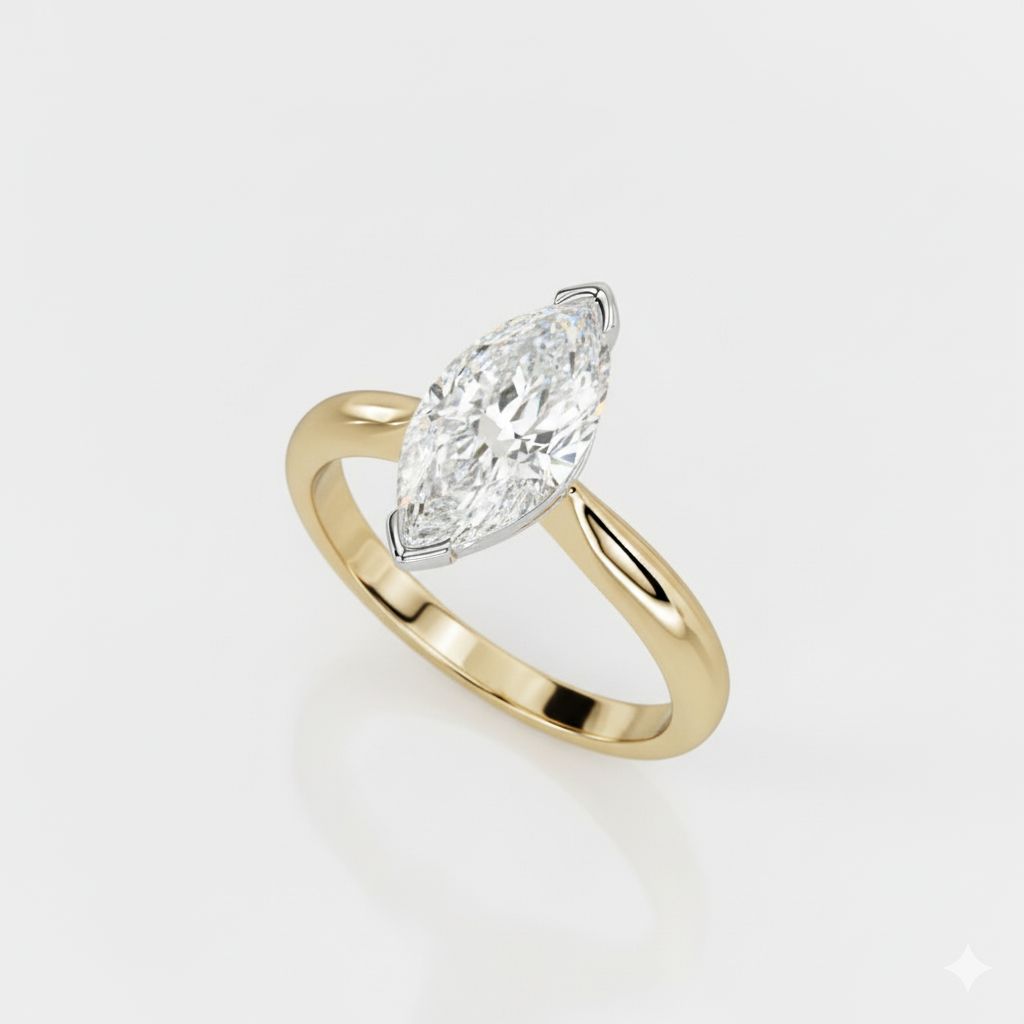 2.00CT LAB-GROWN MARQUISE E/VS1