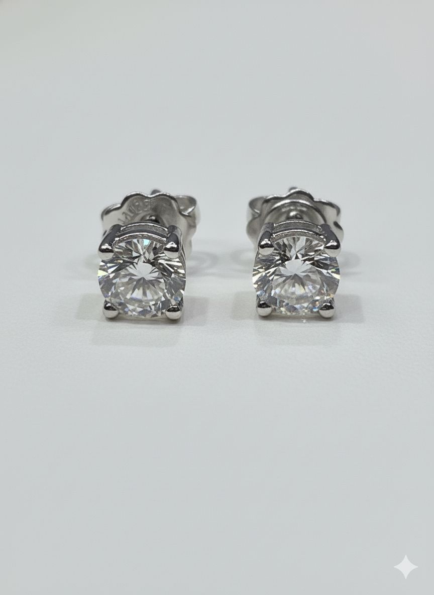 DIAMOND  STUD EARRING  LAB GROWN