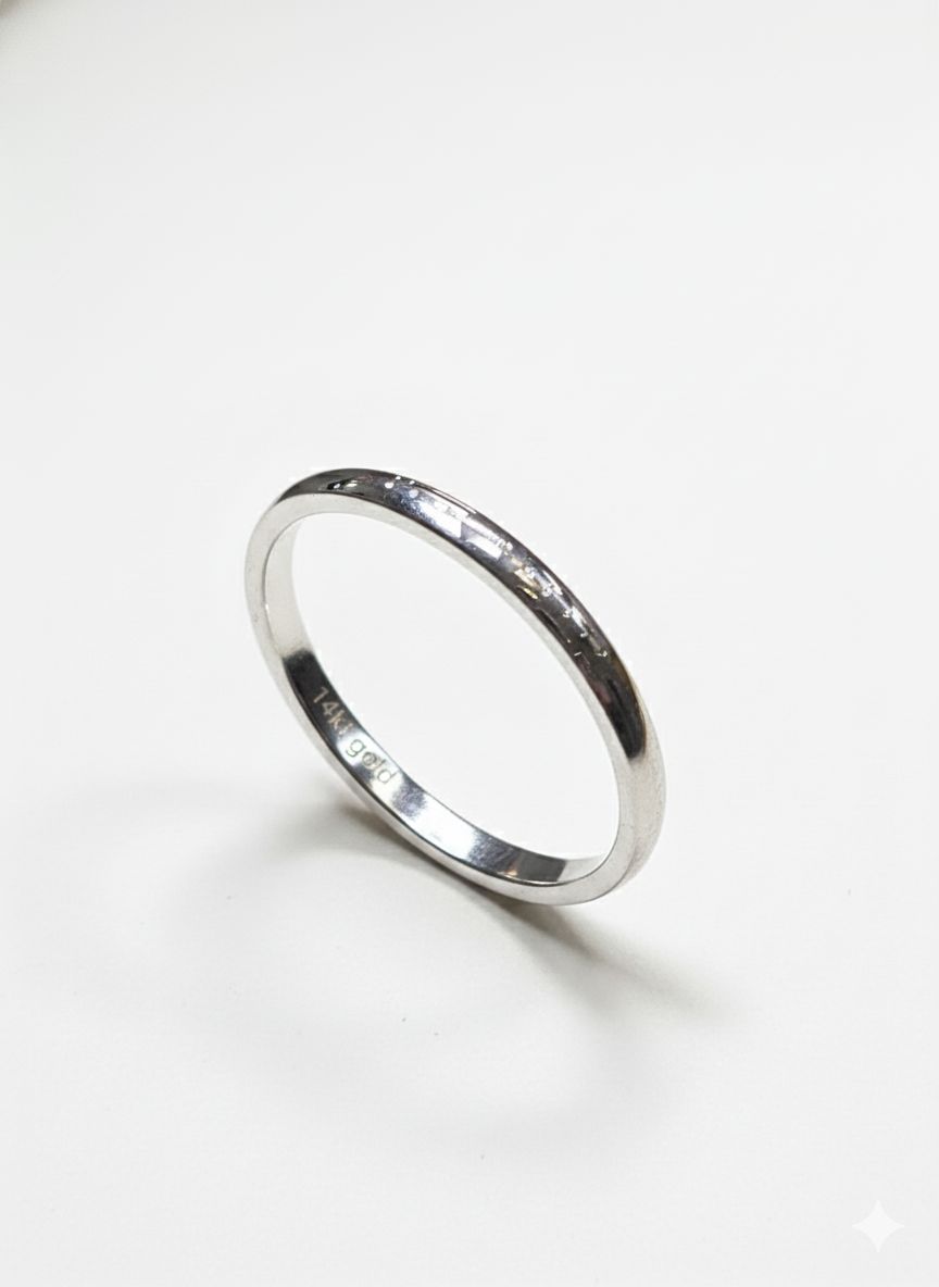 14K WHITE GOLD BAND