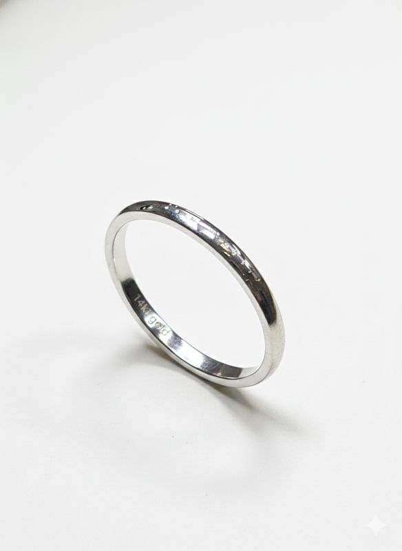 14K WHITE GOLD BAND