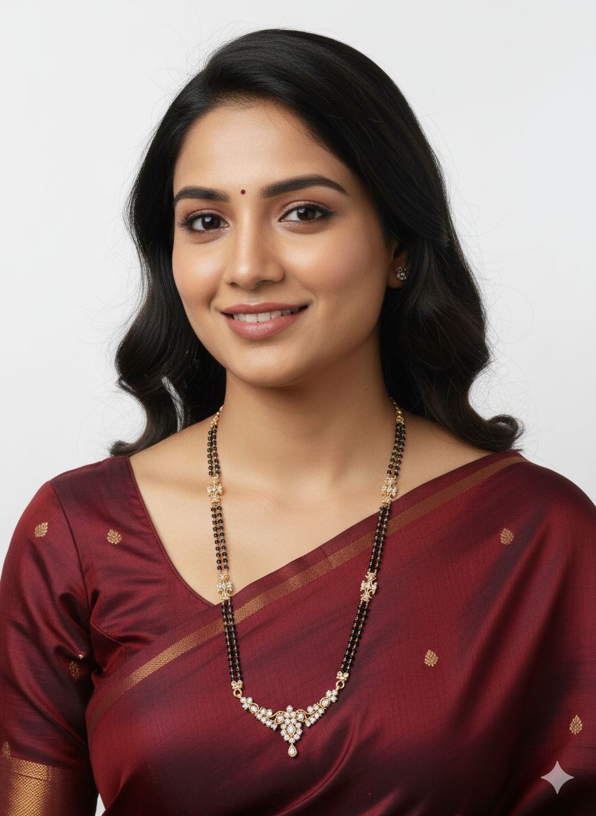 2.02CT NATURAL-GROWN MANGALSUTRA G-H/VS-SI