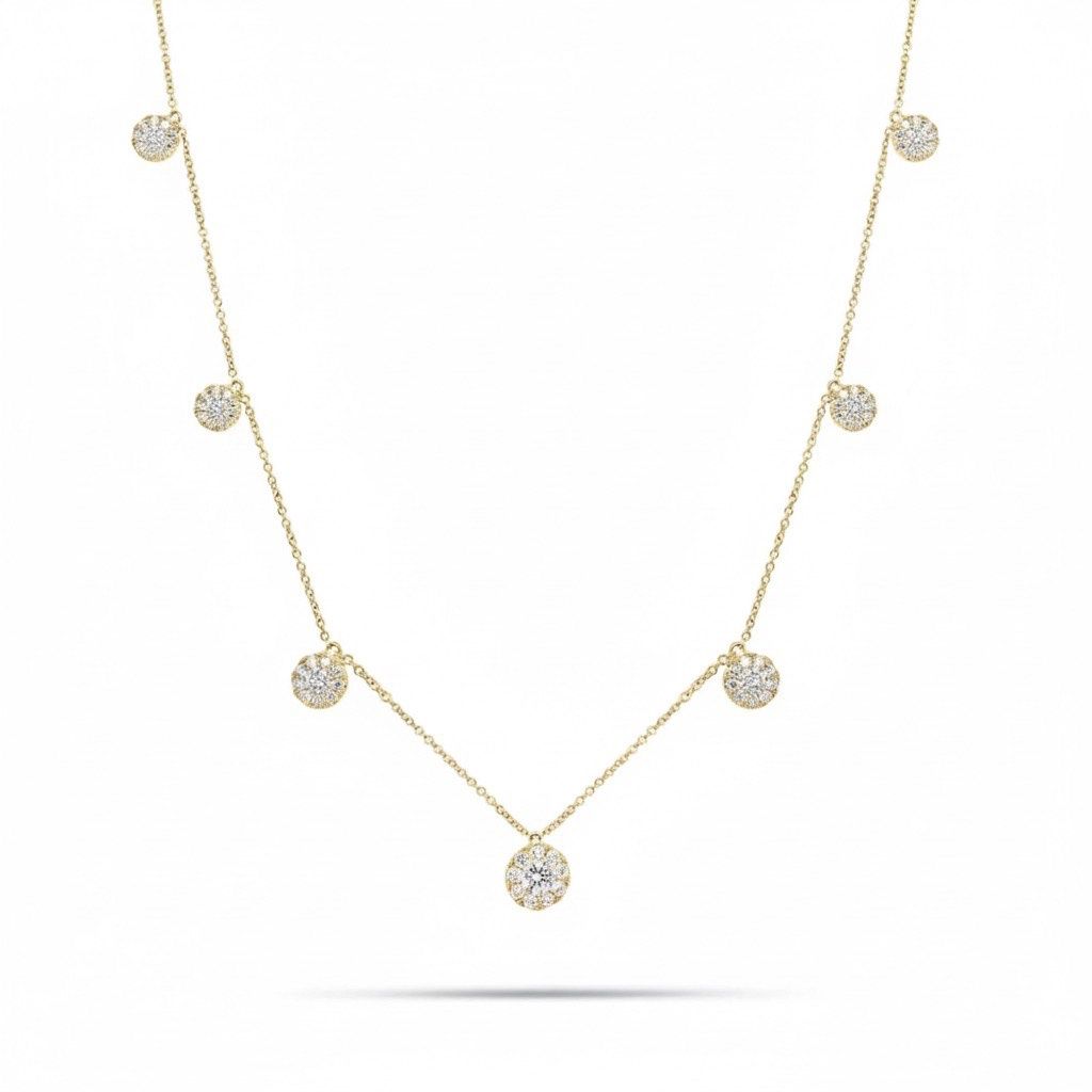 3.15CT LAB-GROWN ROUND NECKLACE D-E/VVS