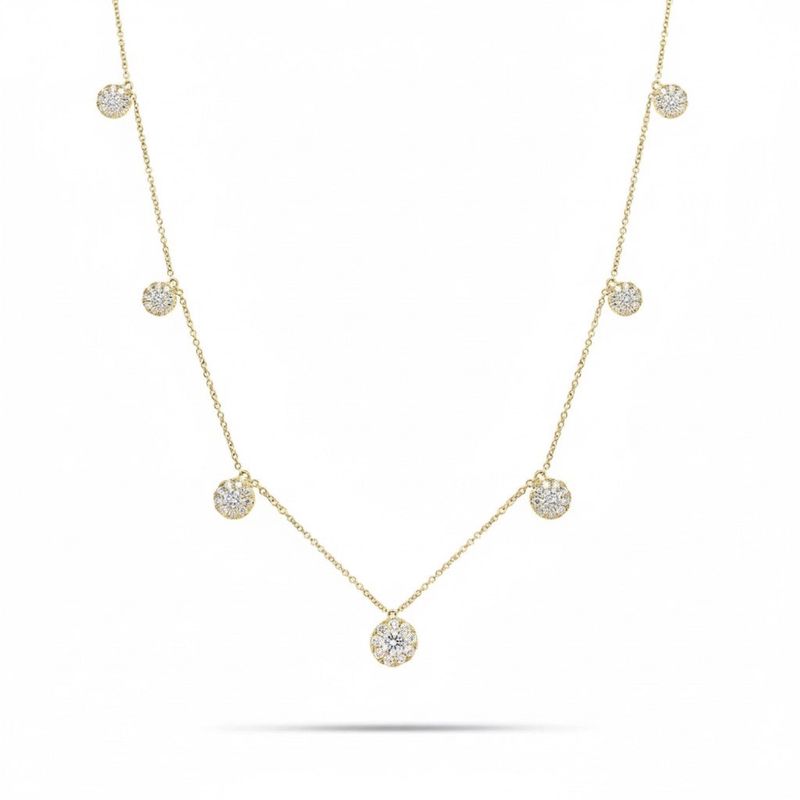 3.15CT LAB-GROWN ROUND NECKLACE D-E/VVS