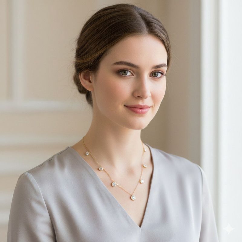 3.15CT LAB-GROWN ROUND NECKLACE D-E/VVS