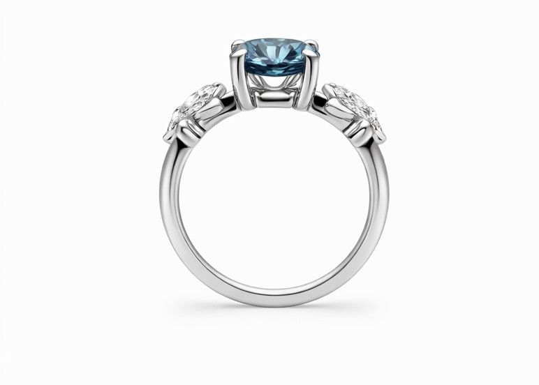 2.50CT LAB-GROWN ROUND BLUE/VVS2