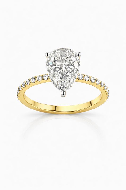 2.60CT LAB-GROWN PEAR-DROP F/VS1