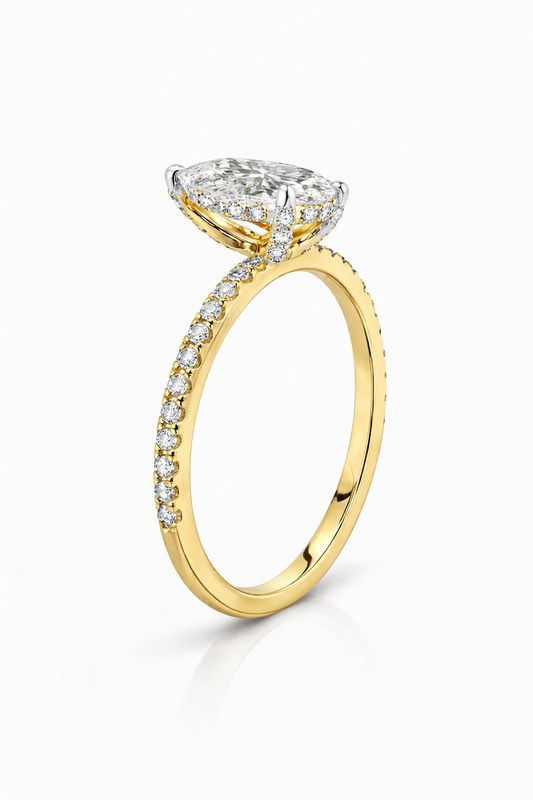 2.60CT LAB-GROWN PEAR-DROP F/VS1