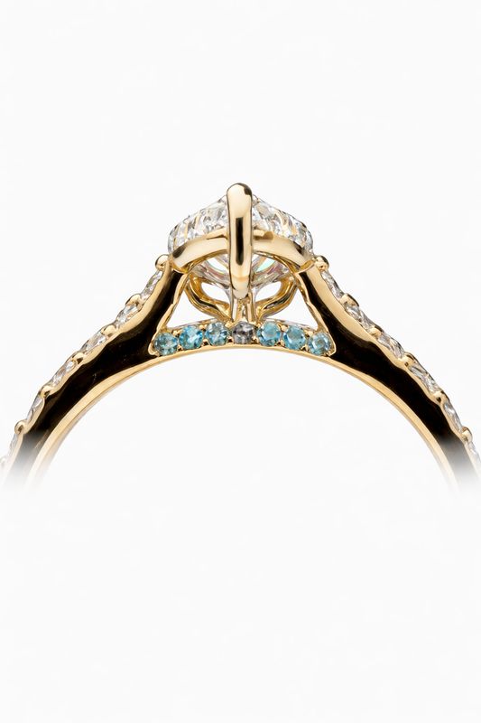 2.51CT LAB-GROWN PEAR-DROP F/VS1 with BLUE TOPAZ
