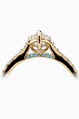 2.51CT LAB-GROWN PEAR-DROP F/VS1 with BLUE TOPAZ