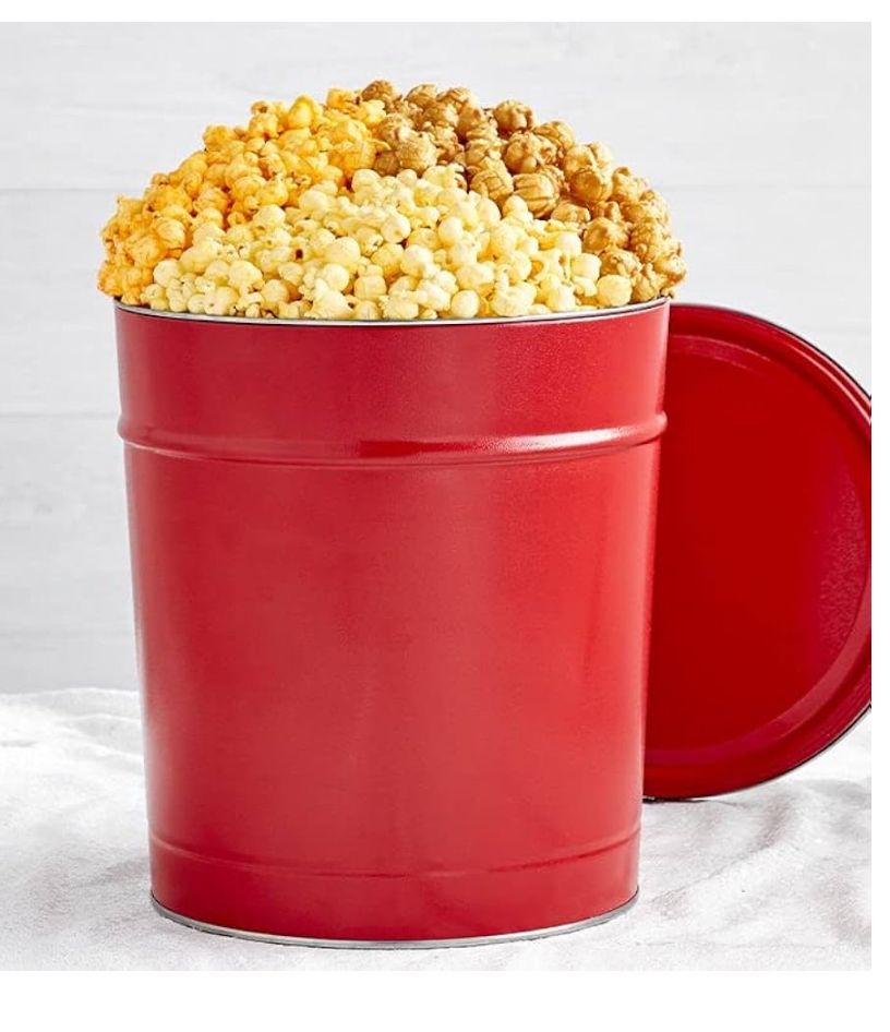 6 1\2 Gallon (Jumbo Red) Tin With Popcorn