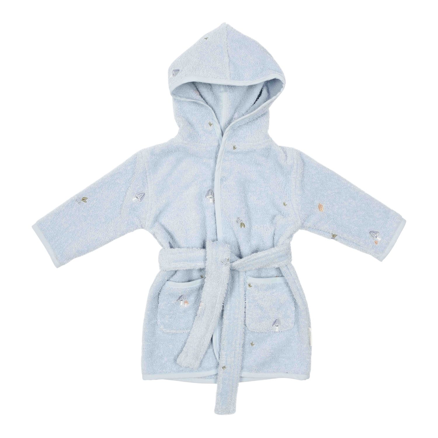 Little Dutch - Badjas geborduurd Pure Blue