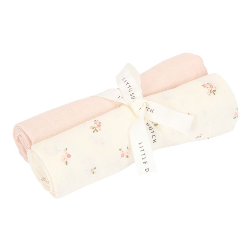 Little Dutch - Swaddle doeken 70 x 70 FG Fairy Blossom/Pure Blossom