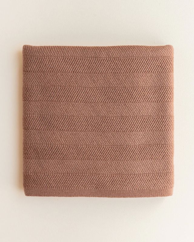 Hvid - Blanket Freddie Terracotta