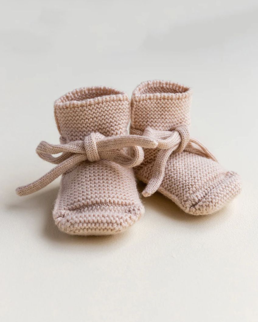 Hvid - Booties apricot