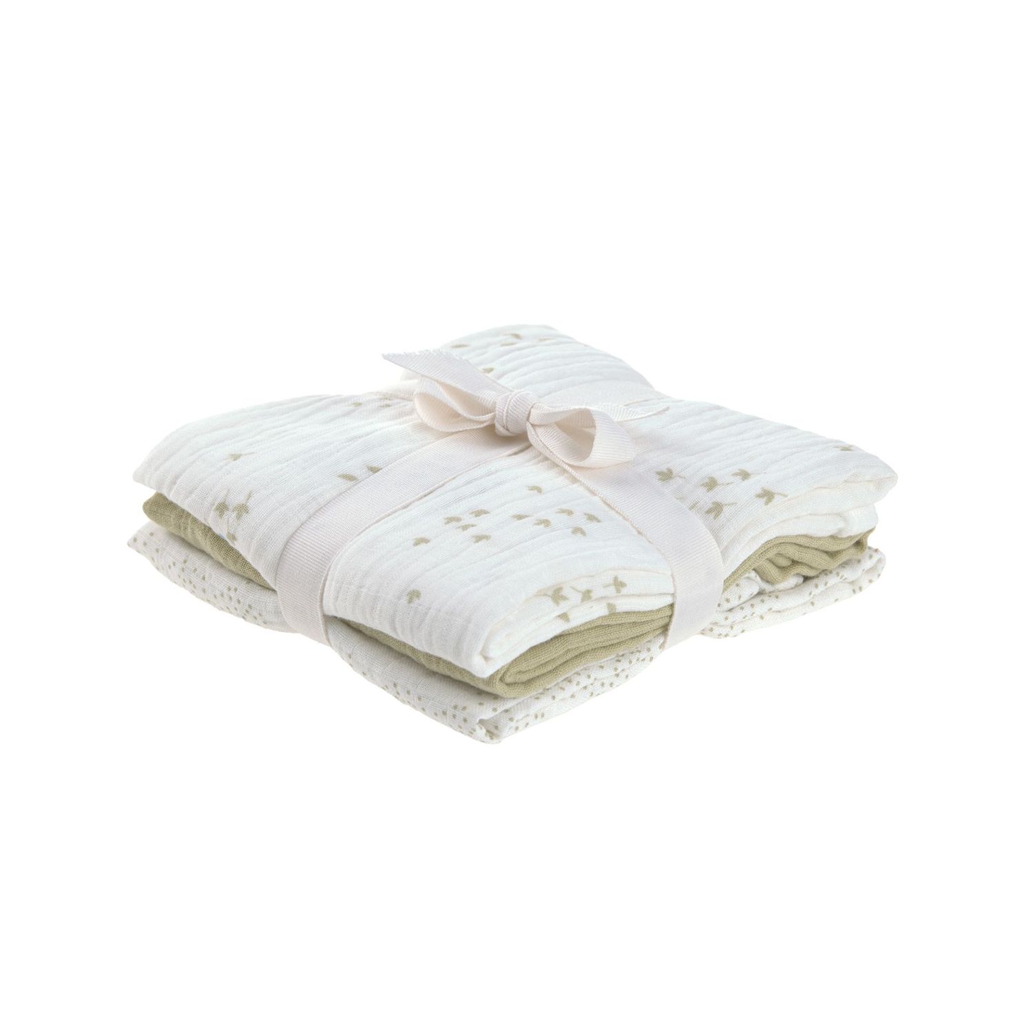 Laessig - Tetradoeken M GOTS Leave olive/milky,