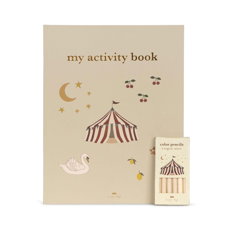 Konges Slojd - Activity book met kleurpotloden