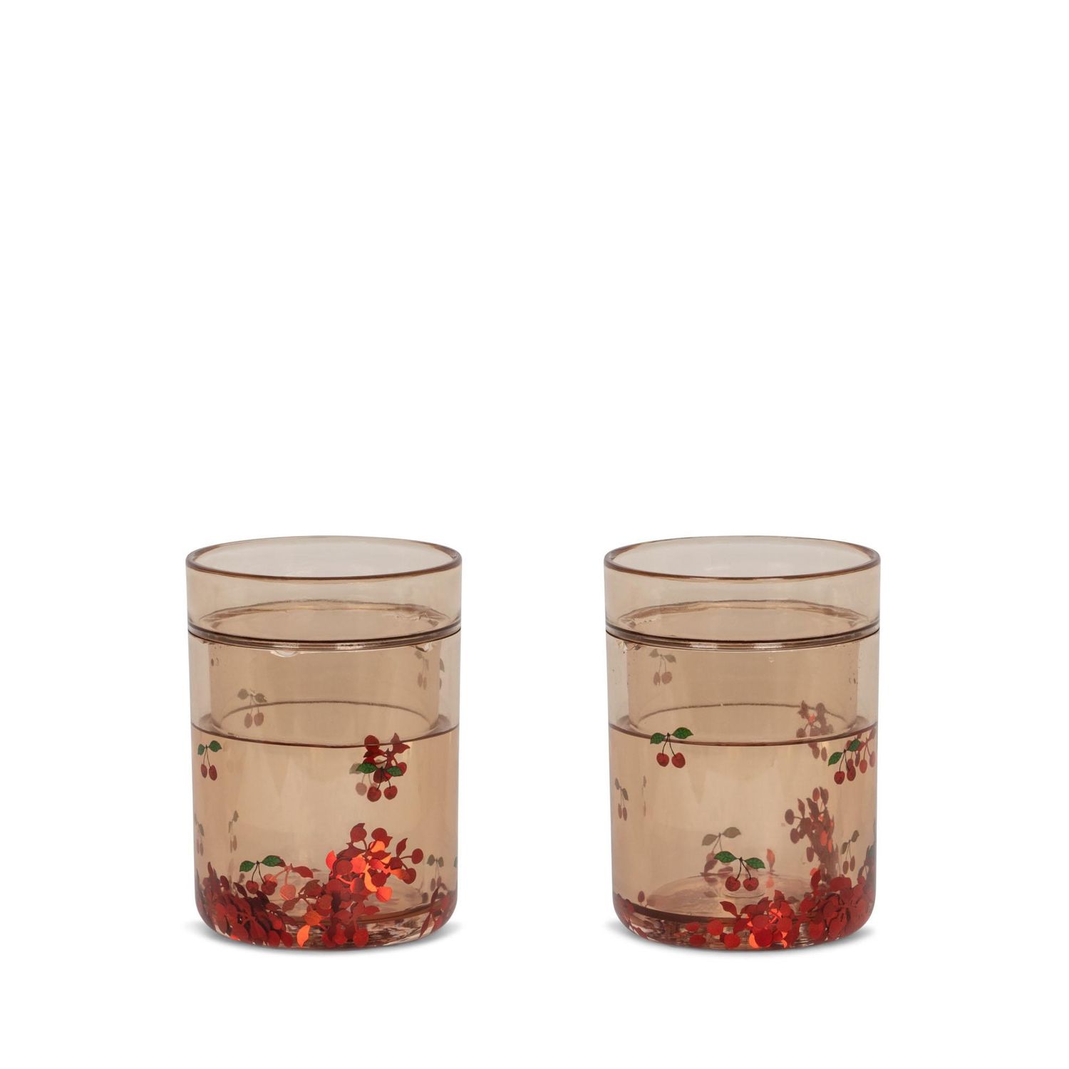 Konges Slojd - 2pack glitter cups, Color: Cherry