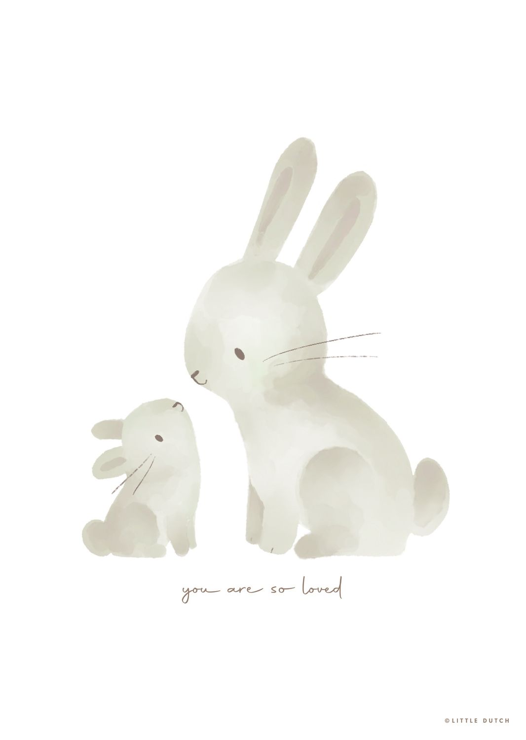 Little Dutch - Poster, Color: Beige Bunny