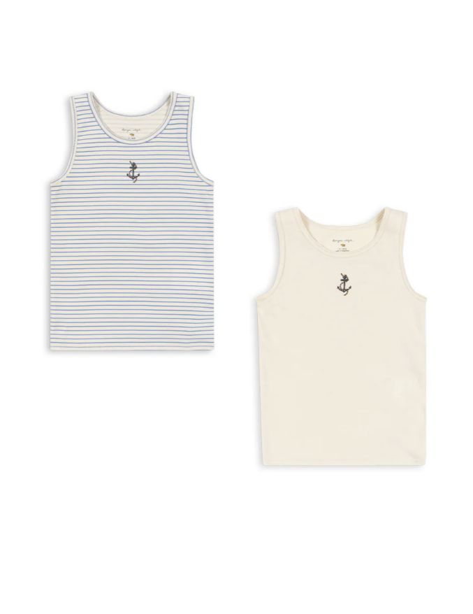 Konges Slojd - Onderhemdje STRIPE PROVENCE MIX 2 ST