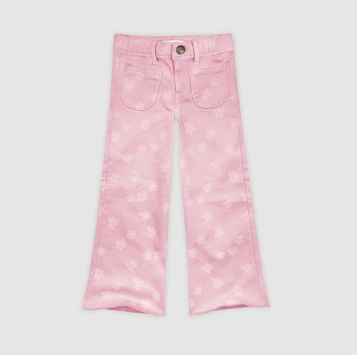 S&amp;S - FLARE DENIM PANTS DAISIES PRINT