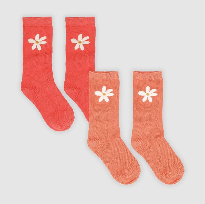 S&amp;S - SOCKS DAISY ROSE PETAL / 2-PACK