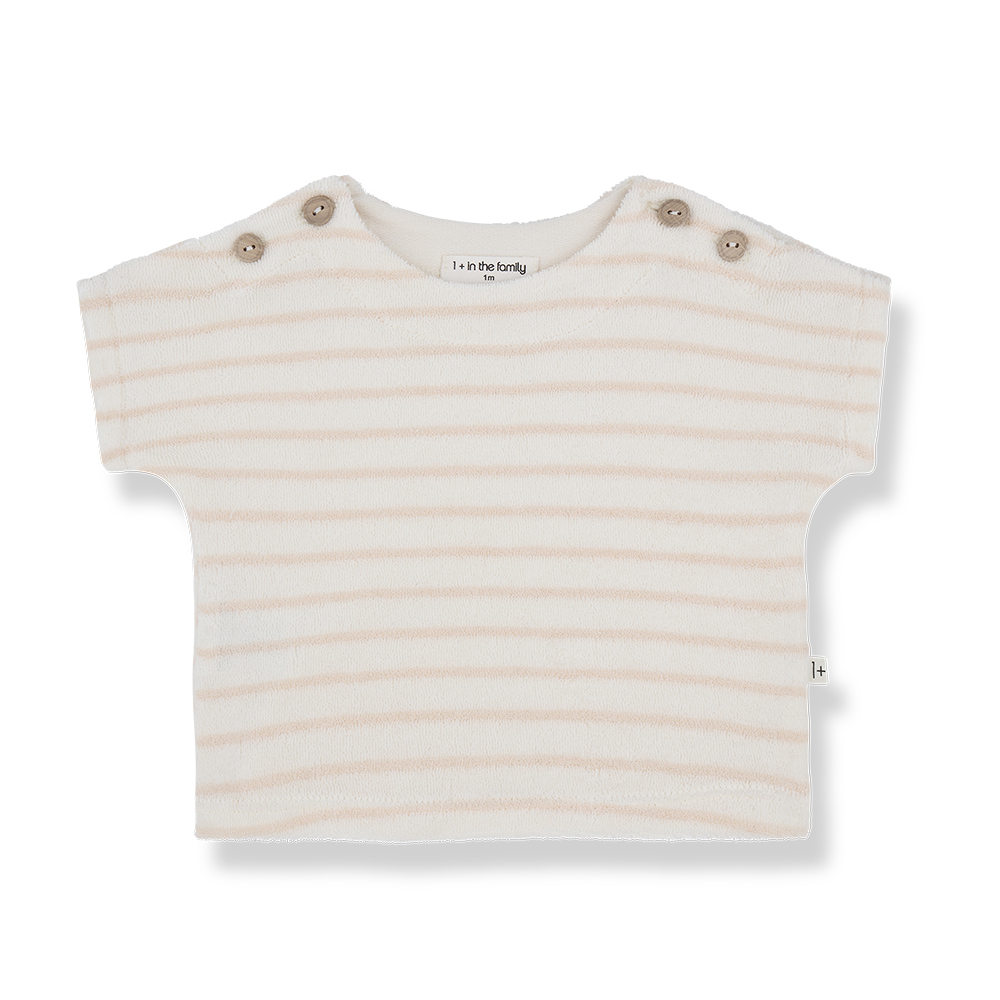1 + in the family - T-shirt eponge Tomaso nude