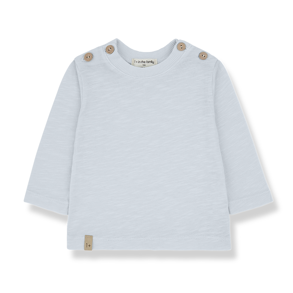 1 + in the family - Tshirt lange mouw Octavio misty blue