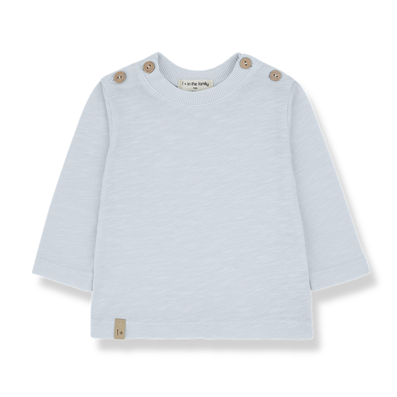1 + in the family - Tshirt lange mouw Octavio misty blue