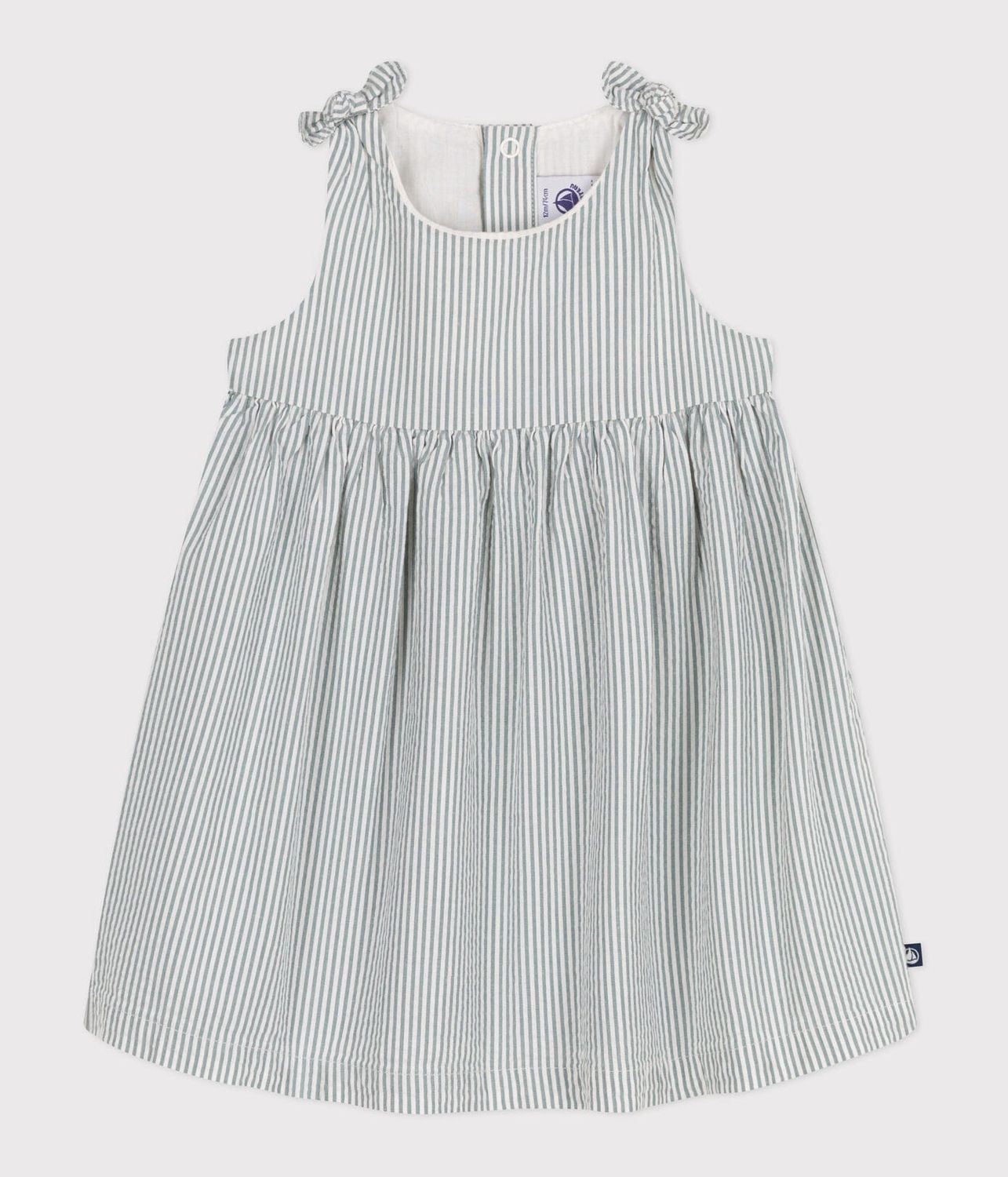 PETIT BATEAU - JURK MET STREEPJES GROEN