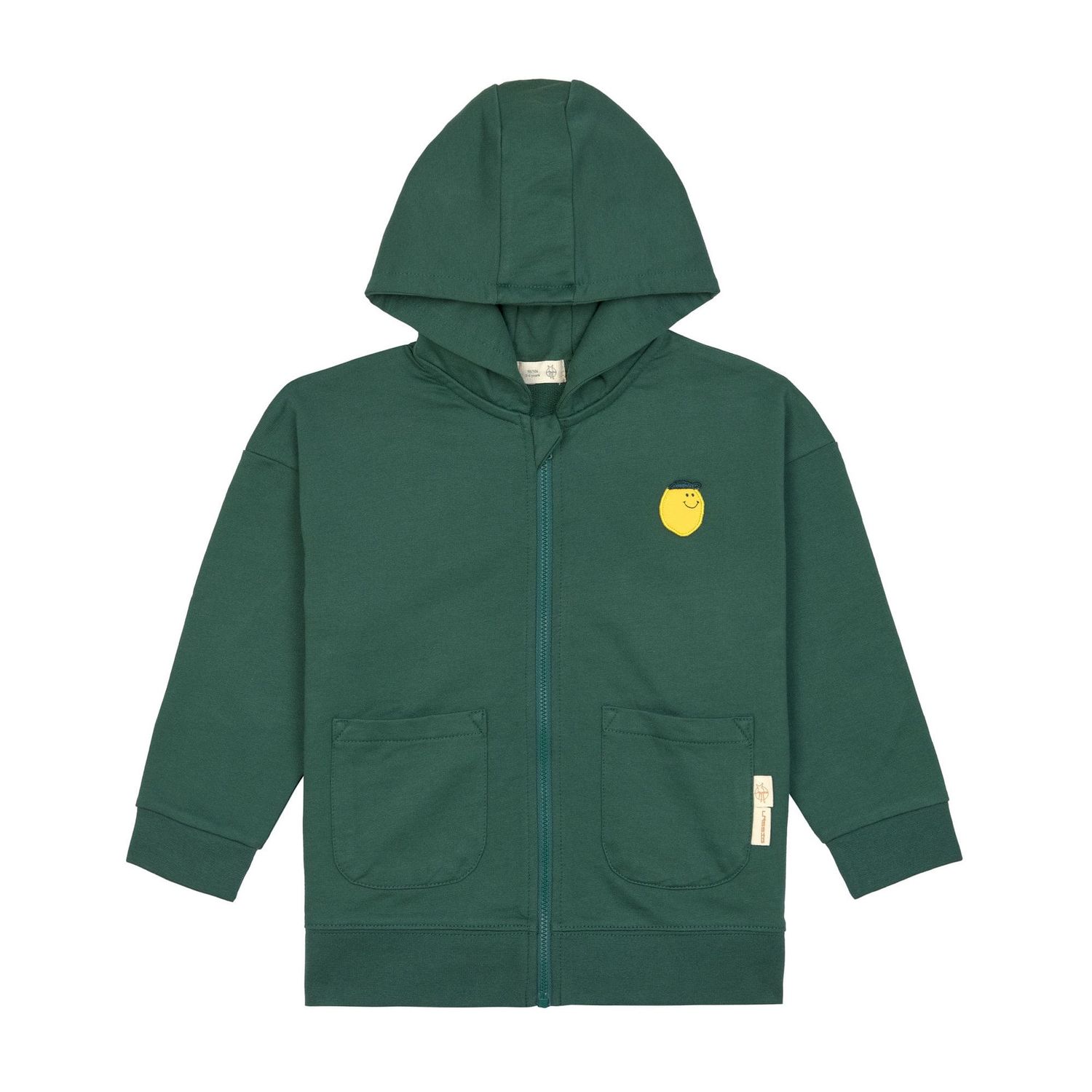 Laessig - Sweatjacket darkgreen lemon
